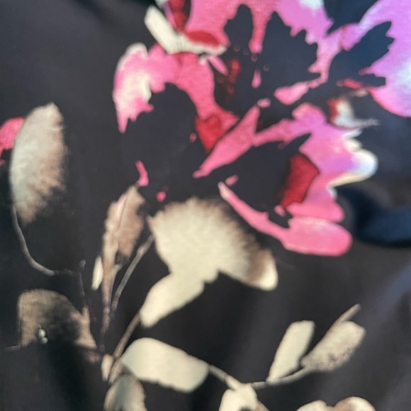 Floral Sleeveless Dress - Navy Blue and Pink - Picture 4 of 6